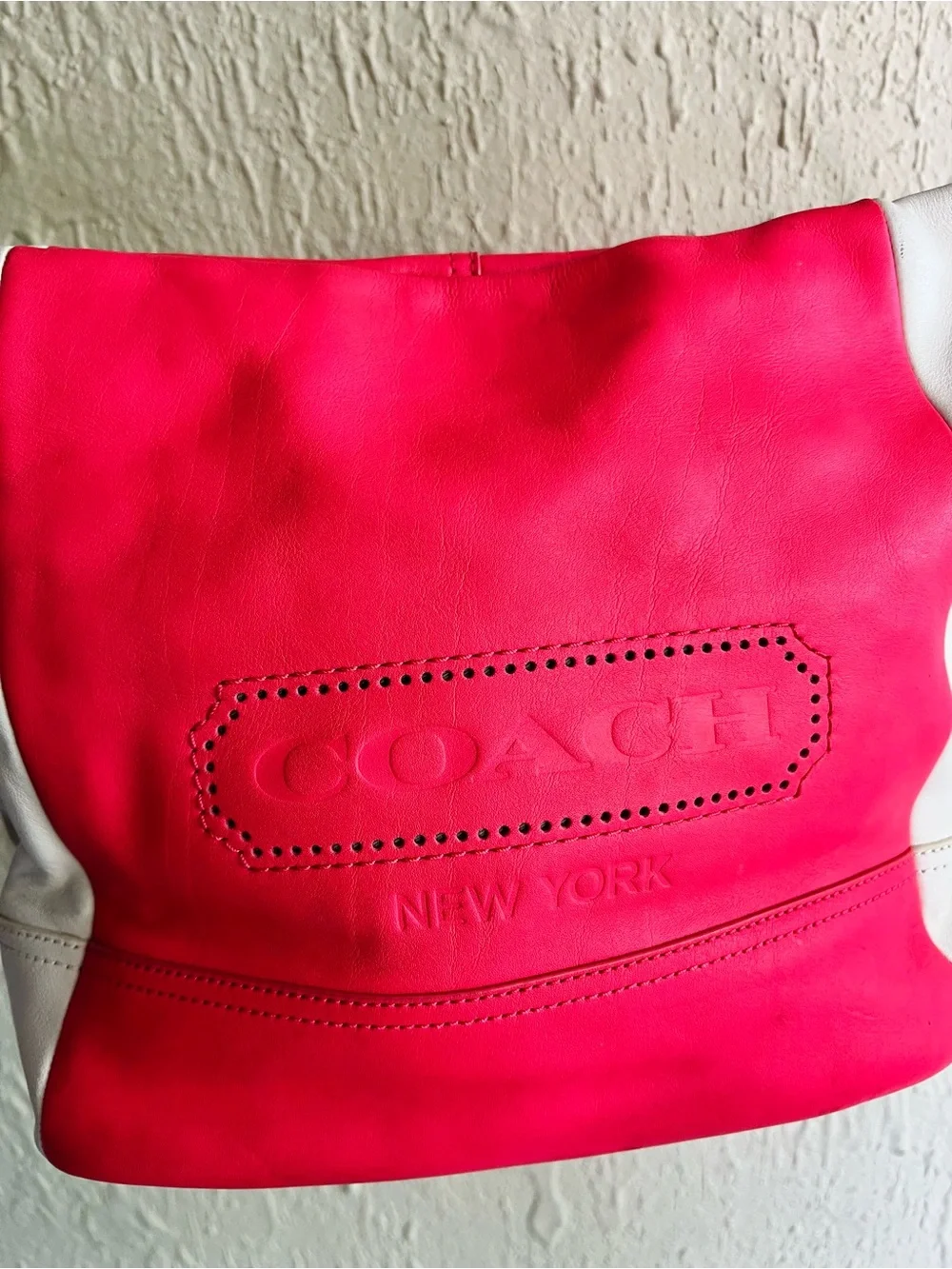 Coach Legacy Weekend Color-block Leather Shoulder Bag